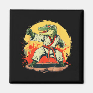 Imán Kickboxing Cocodrilo Taekwondo Karate MMA Divertid