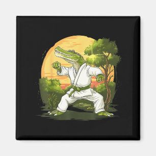 Imán Kickboxing Cocodrilo Taekwondo Karate MMA Divertid