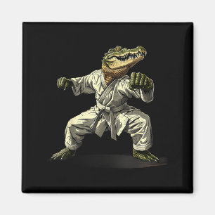 Imán Kickboxing Cocodrilo Taekwondo Karate MMA Divertid