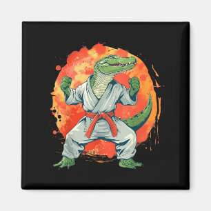 Imán Kickboxing Cocodrilo Taekwondo Karate MMA Divertid