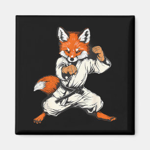 Imán Kickboxing Fox Taekwondo Karate Mma Divertido Arte