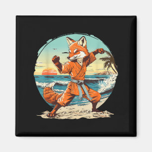 Imán Kickboxing Fox Taekwondo Karate Mma Divertido Arte