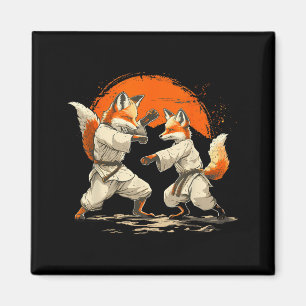 Imán Kickboxing Fox Taekwondo Karate Mma Divertido Arte