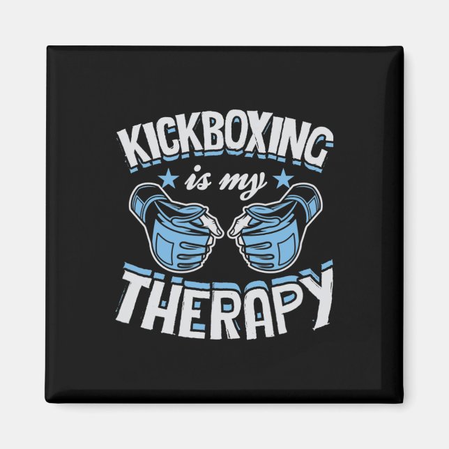 Imán Kickboxing Is My Therapy Funny Boxing Karate Marti (Frente)