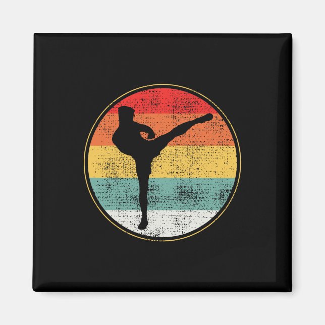 Imán Kickboxing Kickboxer Retro Antiguo _1  (Frente)