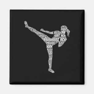 Imán Kickboxing Kickboxer Taekwondo Karate Chicas Mujer