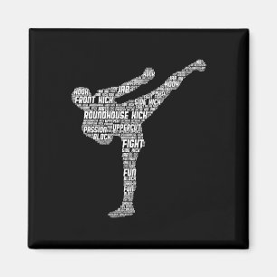 Imán Kickboxing Kickboxer Taekwondo Karate Niños Niño