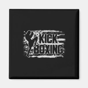 Imán Kickboxing Kickboxer Usa Regalo de Bandera America