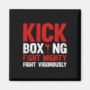 Imán Kickboxing Lucha Feroz Lucha Vigorosamente Kickbox