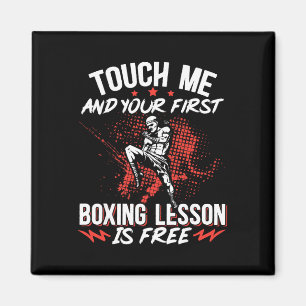 Imán Kickboxing Vintage Tócame Y Tu Primera Lección De
