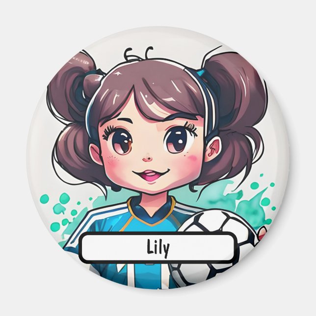 Imán Kickin' Cutie Magnet con el nombre de Personalizad (Frente)