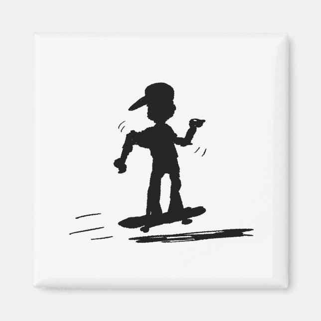 Imán Kid de patinaje por diseños de Cussdum (Frente)