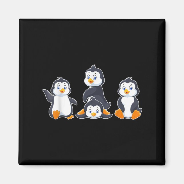 Imán Kids Cute Animal Penguin  (Frente)
