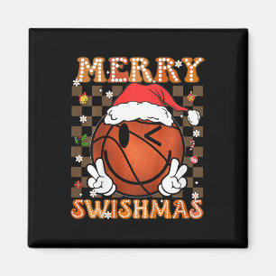 Imán Kids Groovy Merry Swishmas Navidades Xmas Basketba