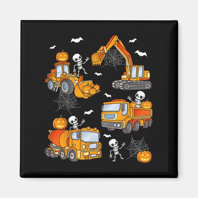 Imán Kids Halloween Construction Trucks Costume Toddler (Frente)