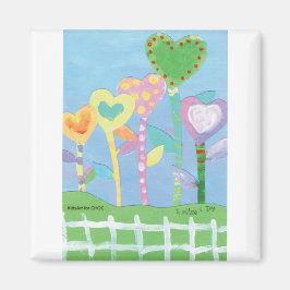 Imán KidsArt para CHOC - Corazones con valla para bolet