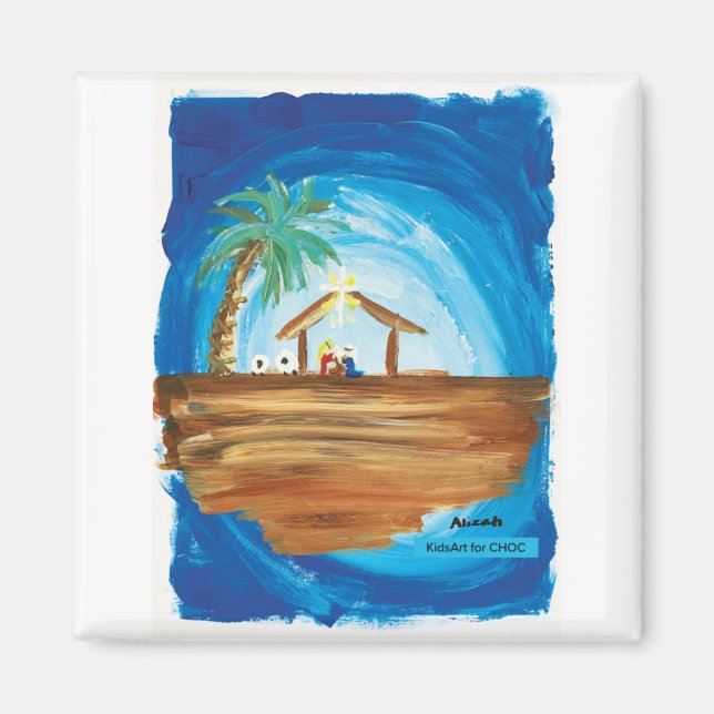 Imán KidsArt para Choc - Paz en la Tierra (Frente)