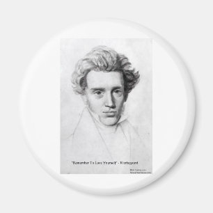 Imán Kierkegaard "Ámate a Ti Mismo" Regalos de Citas de