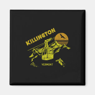 Imán Killington Vermont con problemas de esquí retro