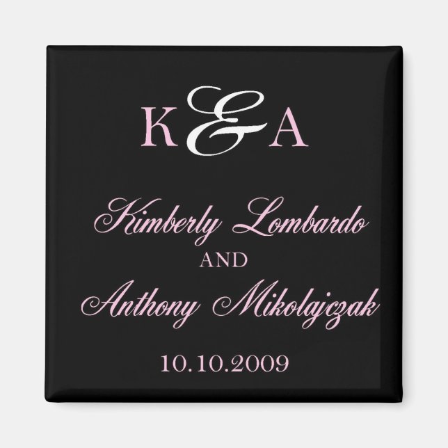 Imán kim y anthony sobre negro (Frente)