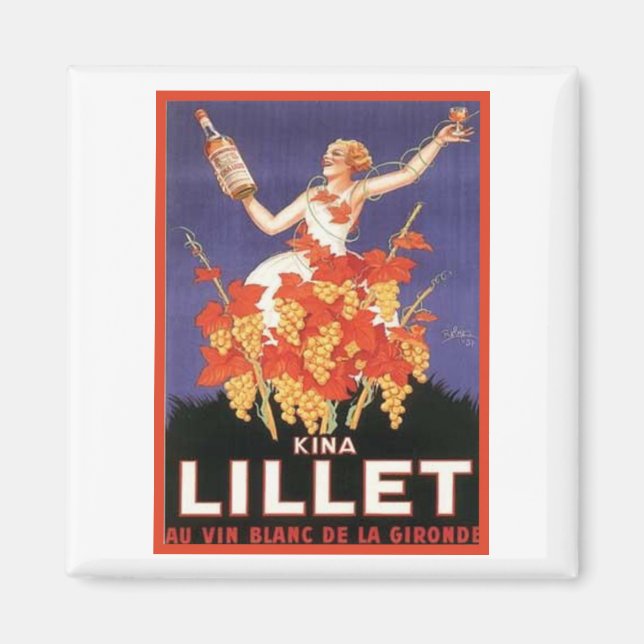 Imán Kina Lillet Vintage Ad (Frente)