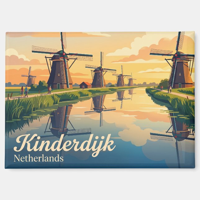 Imán Kinderdijk Países Bajos (Anverso)