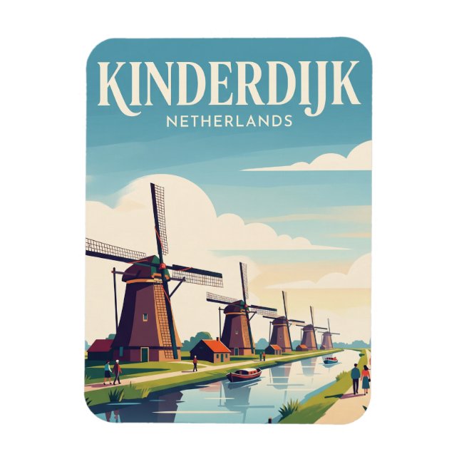 Imán Kinderdijk Países Bajos (Vertical)