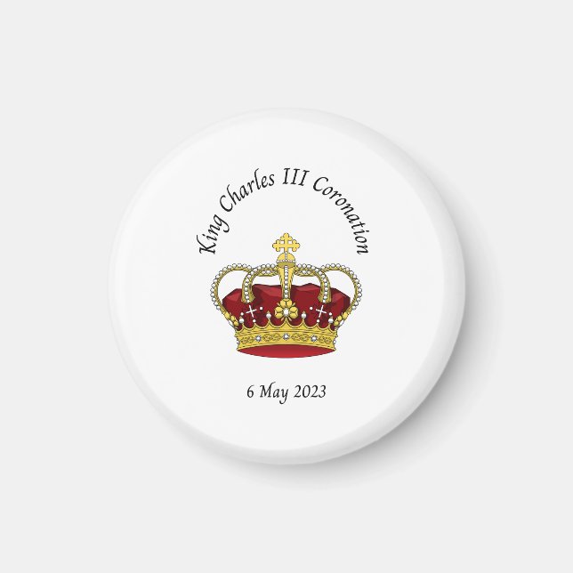 Imán King Charles III Coronation commemorative magnet (Frente)