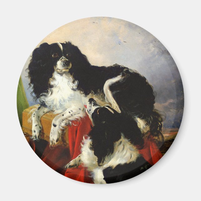 Imán King Charles Spaniels - Arte Perro - Richard Ansde (Frente)