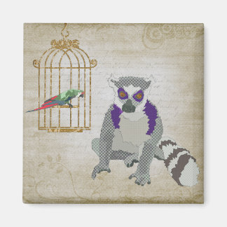 Imán King Julian y Molly Macaw Magnet