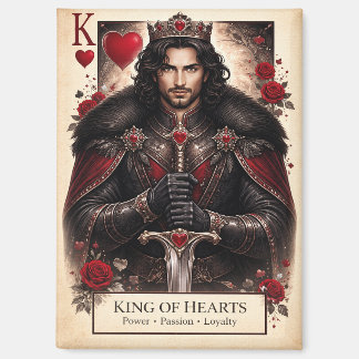 Imán King of Hearts Gothic Tarot Card Magnet