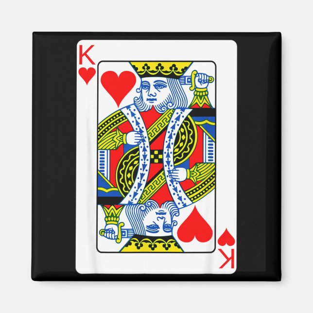 Imán King Of Hearts Playing Card Valentine Costume  (Frente)