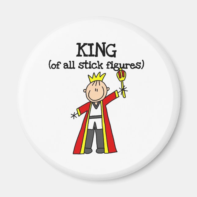 Imán King of Stick Figures (Frente)