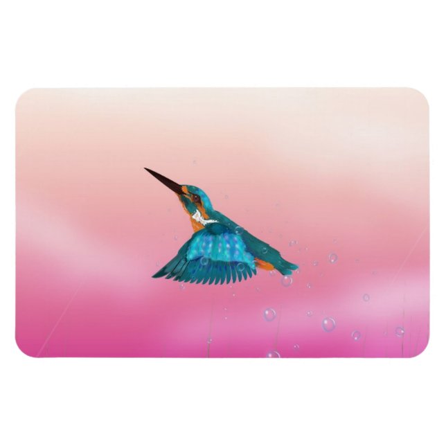 Imán kingfisher Bird (Horizontal)