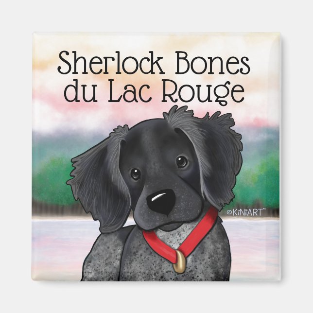 Imán KiniArt Black Roan Brittany Magnet (Frente)