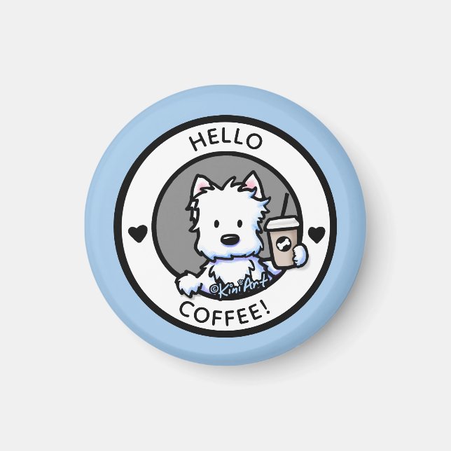 Imán KiniArt Café Westie Magnet (Frente)