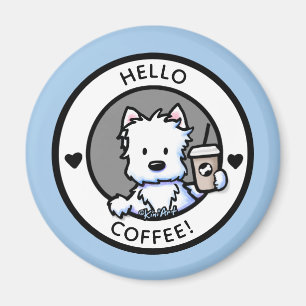 Imán KiniArt Café Westie Magnet
