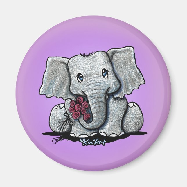 Imán KiniArt Elephant Magnet (Frente)