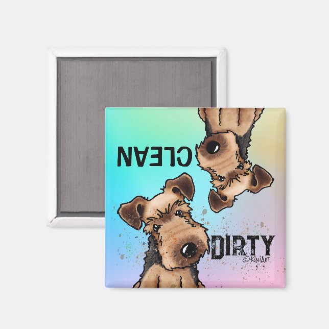 Imán KiniArt Gales Terrier Dishlavavajillas Magnet (Anverso/Reverso)