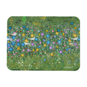 Imán KiniArt Garden Resumen Aves y mariposas