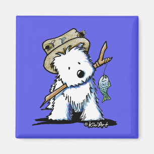 Imán KiniArt Pesca Westie Magnet
