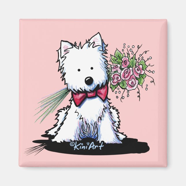 Imán KiniArt Westie Valentine Magnet (Frente)