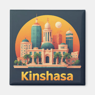 Imán Kinshasa Congo Regalo de viaje para visitantes 🗺️