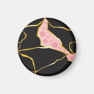 Imán Kintsugi con acentos de flor de cerezo