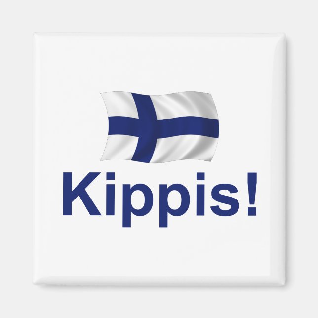 Imán ¡Kippis de Finlandia! (¡Salud!) (Frente)