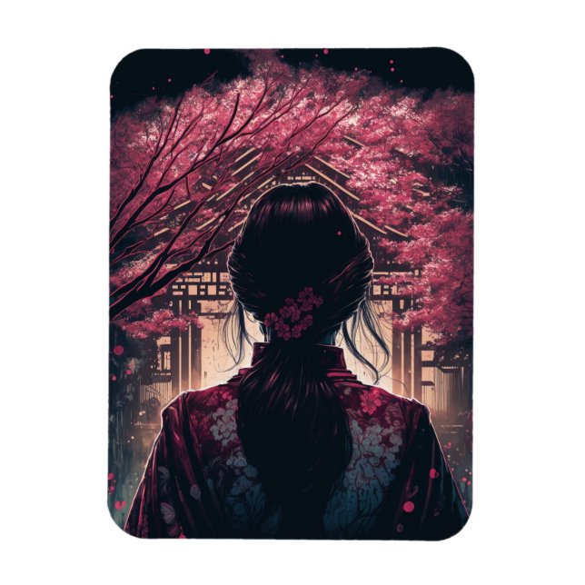 Imán Kira Kirschblüten - Flexibler Fotomagnet (Vertical)