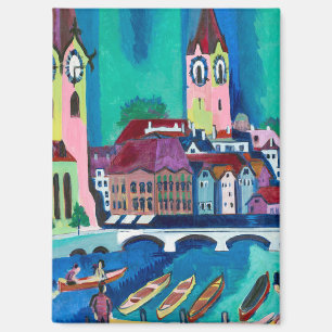 Imán Kirchner Paisaje urbano de Zúrich Arte expresionis