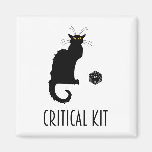 Imán Kit Crítico Gracioso Juego de tableta Cat D20 RPG