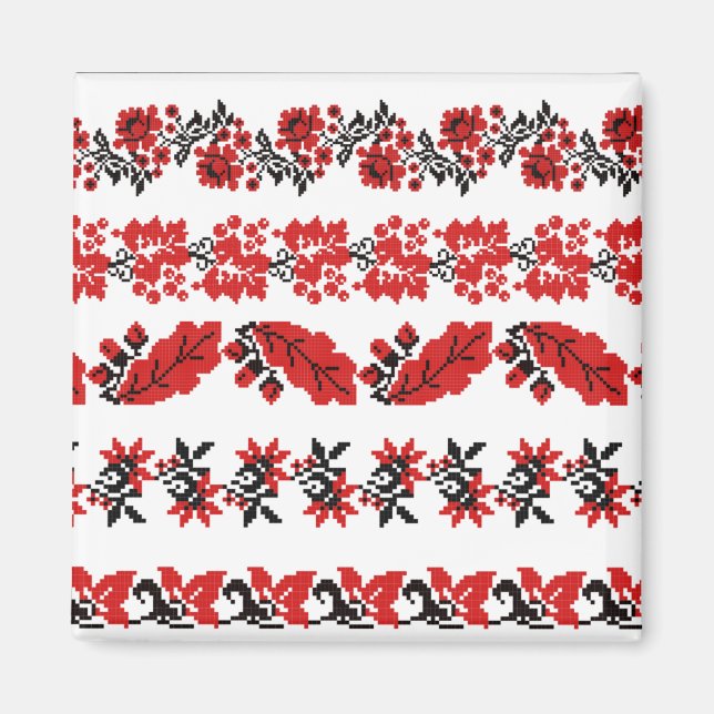 Imán kit de patrón de esquema de ukraine de vectores (Frente)