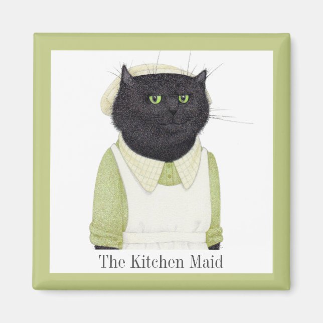 Imán KITCHE MAID CAT Square Magnet + Texto (Frente)